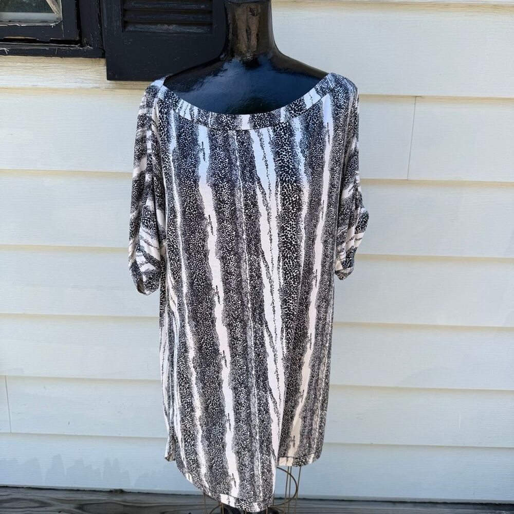 Diane Von Furstenberg Giselle Tunic Dress 100% Silk Women's Boat Neck